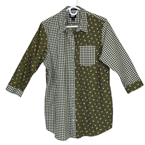 Lands' End Tops - Lands End Green Spring Mix 3/4 Sleeve Tunic